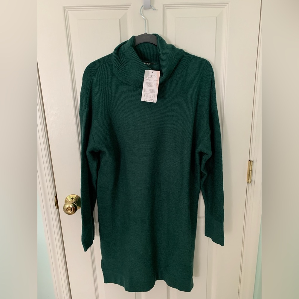 BNWT womens size large green sweater dress